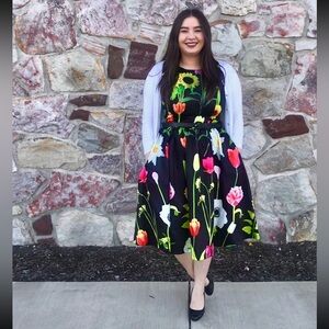 Lindy Bop // Floral Swing Dress